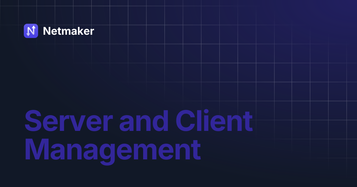 Server and Client Management | Netmaker