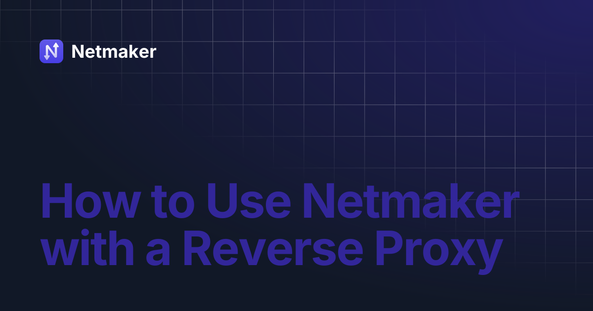 How to Use Netmaker with a Reverse Proxy | Netmaker