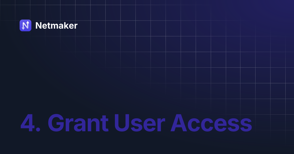 4. Grant User Access | Netmaker