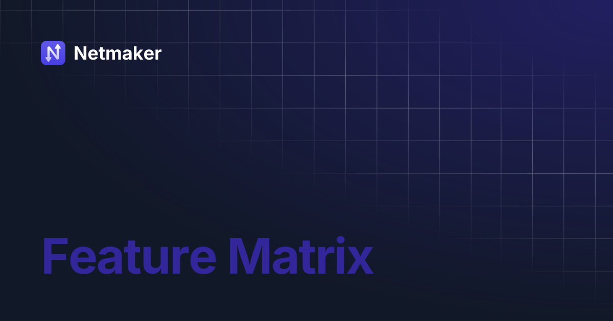 Feature Matrix | Netmaker